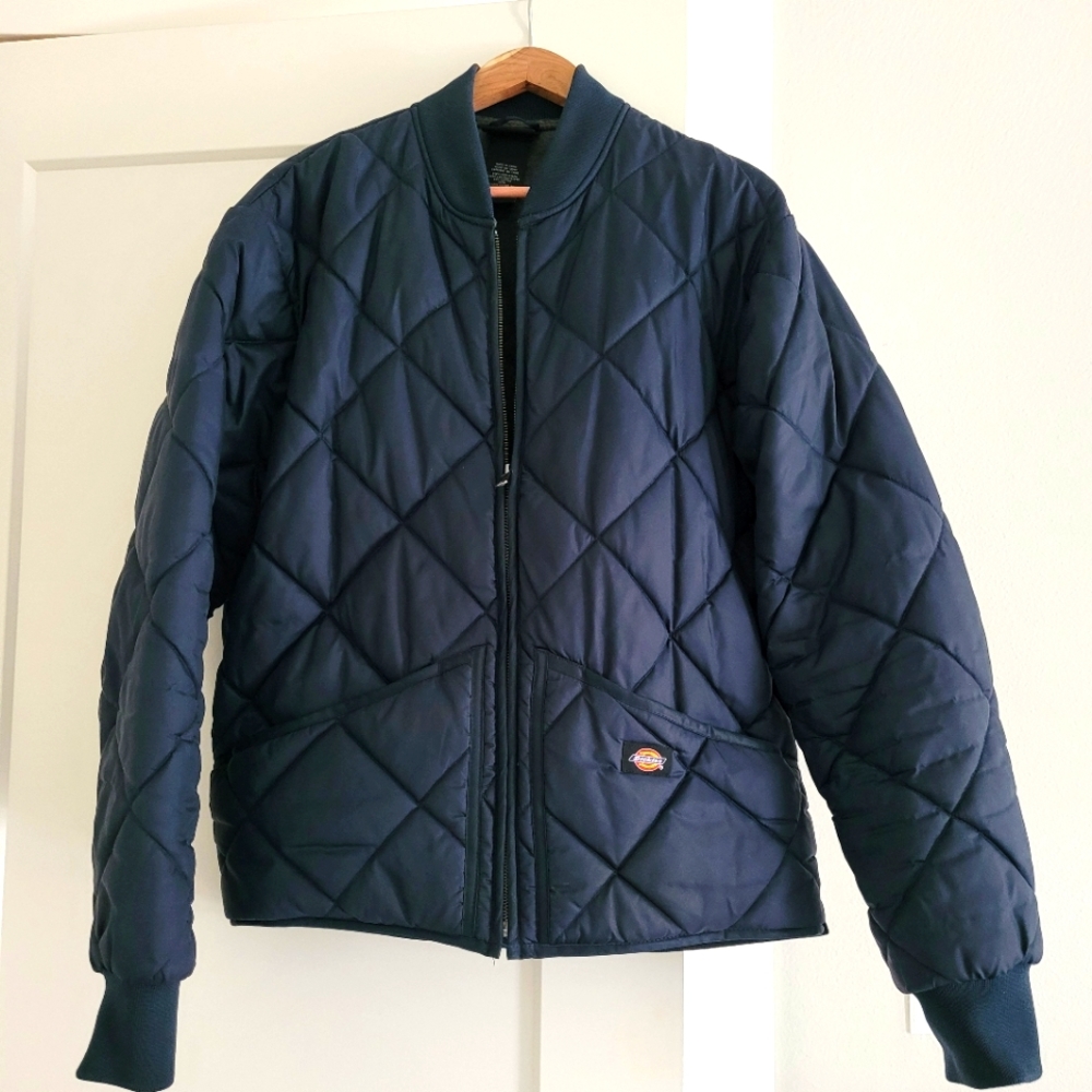 L DICKIES Quilted Jacket Navy New